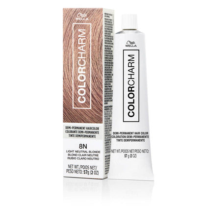 Wella Colorcharm Demi-Permanent Cream Hair Color 8N-Light Neutral Blonde