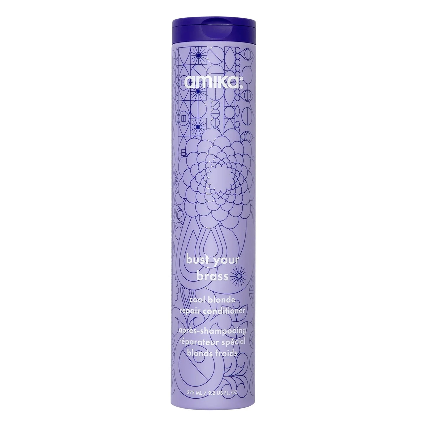 Amika Bust Your Brass Cool Blonde Strength Repair Conditioner 9.2oz.