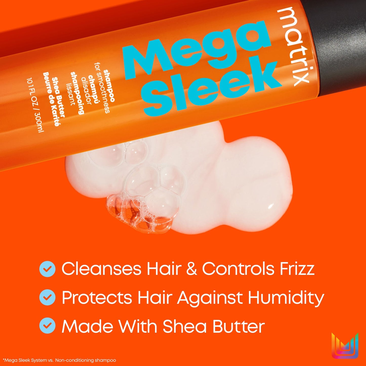 Matrix Mega Sleek Shampoo 10.1oz.