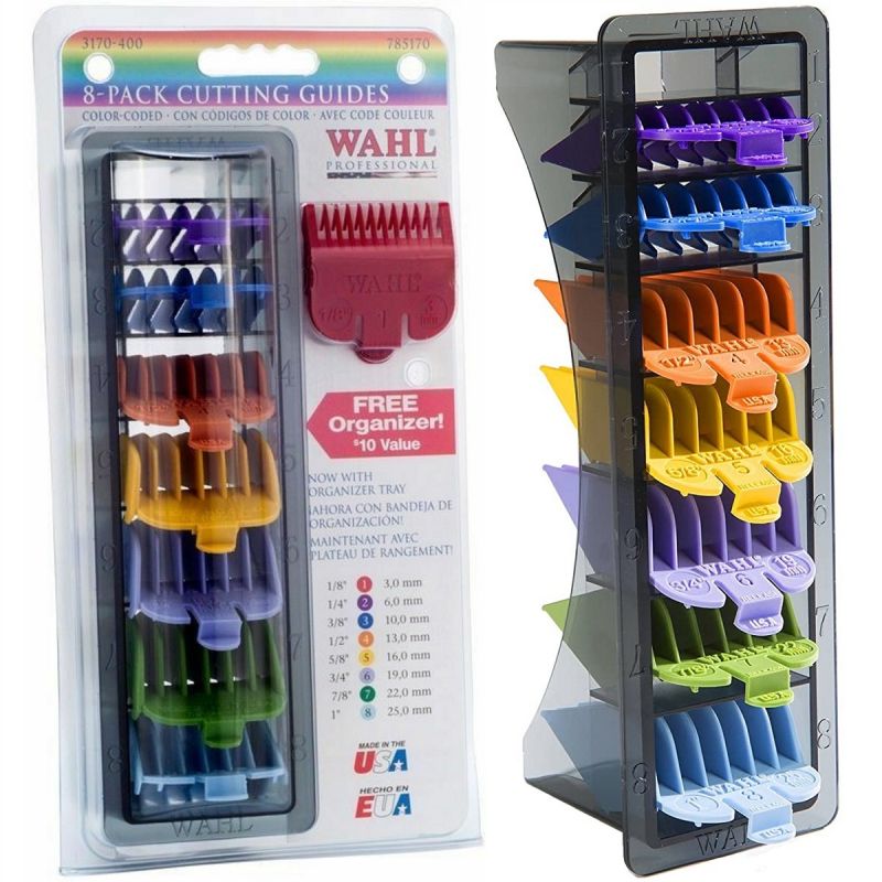Wahl 8-Pack Color Coded Comb Guide Set