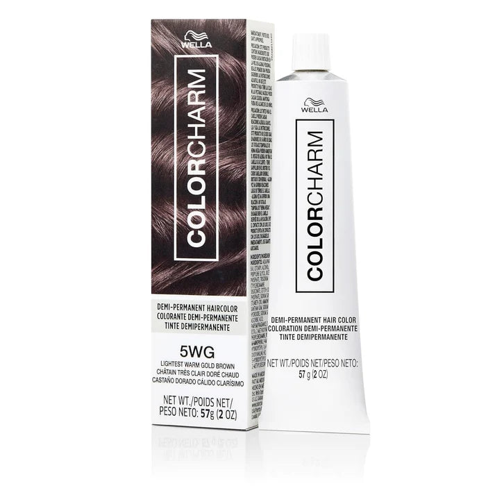 Wella Colorcharm Demi-Permanent Cream Hair Color 5WG-Lightest Warm Gold Brown