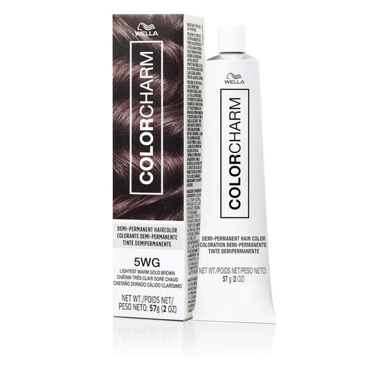 Wella Colorcharm Demi-Permanent Cream Hair Color 5WG-Lightest Warm Gold Brown