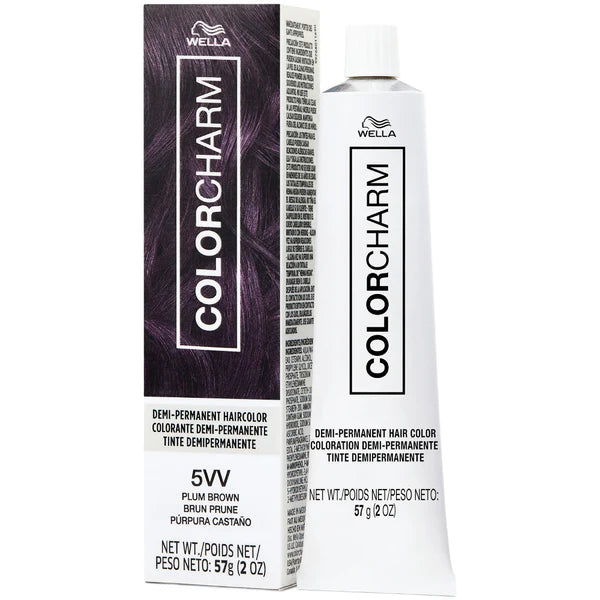 Wella Colorcharm Demi-Permanent Cream Hair Color 5VV-Plum Brown