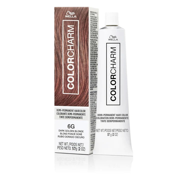 Wella Colorcharm Demi-Permanent Cream Hair Color 6G-Light Beige Blonde