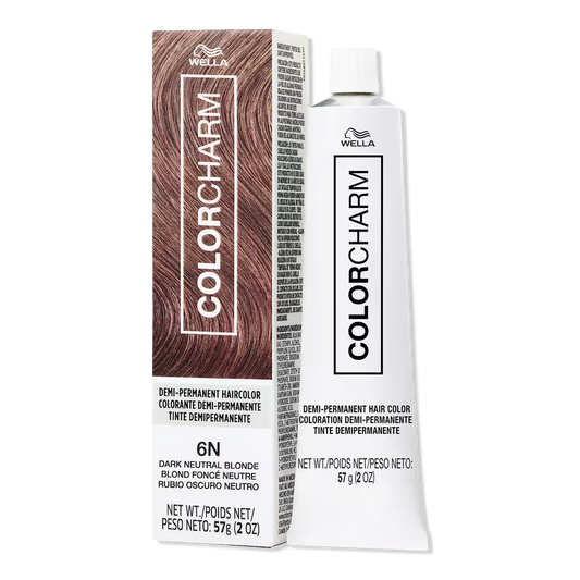 Wella Colorcharm Demi-Permanent Cream Hair Color 6N-Dark Neutral Blonde