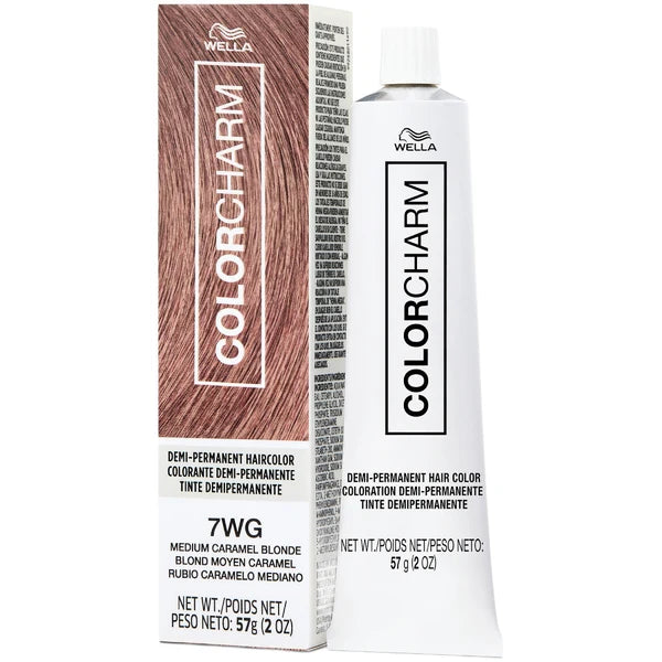 Wella Colorcharm Demi-Permanent Cream Hair Color 7WG-Medium Caramel Blonde