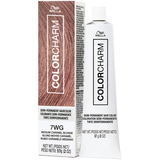 Wella Colorcharm Demi-Permanent Cream Hair Color 7WG-Medium Caramel Blonde