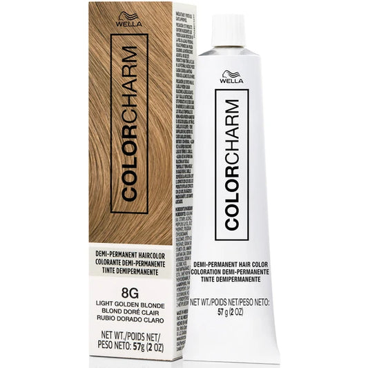 Wella Colorcharm Demi-Permanent Cream Hair Color 8G-Light Golden Blonde