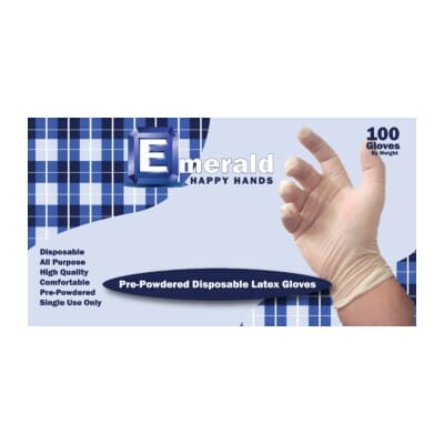 Latex Pre-Powdered Gloves 100ct Large