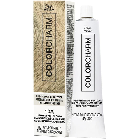 Wella Colorcharm Demi-Permanent Cream Hair Color 10A-Lightest Ash Blonde