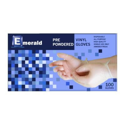 Vinyl Pre-Powdered Gloves 100ct Small
