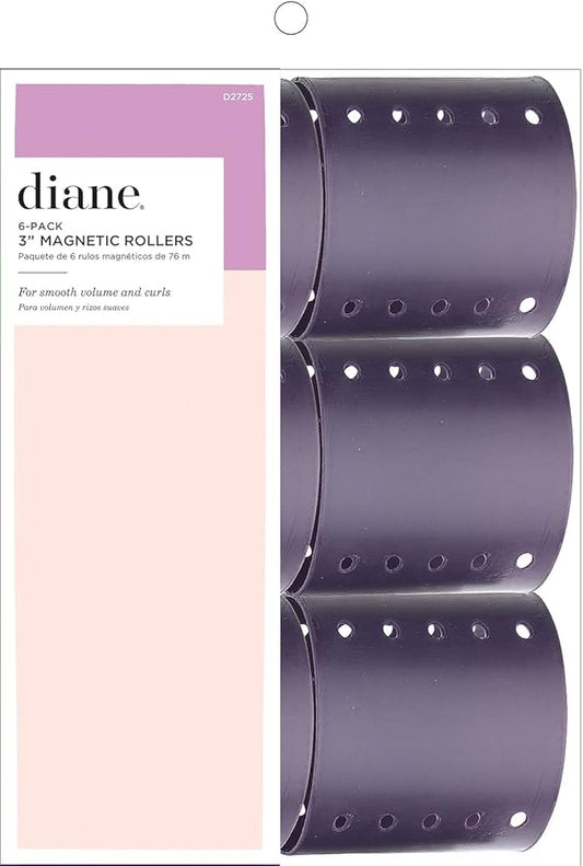 Diane #D2725 Magnetic Rollers 3'' 6pk.