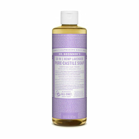Dr. Bronner's 18-In-1 Lavender Pure-Castile Liquid Soap 16oz.