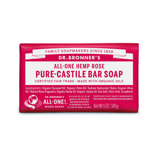 Dr. Bronner's All-One Rose Pure-Castile Bar Soap
