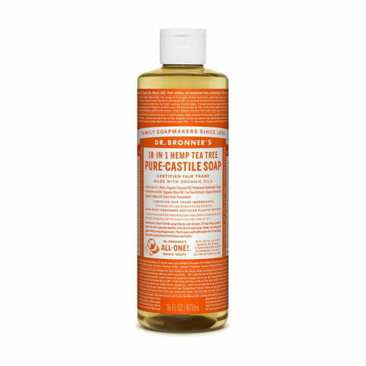 Dr. Bronner's 18-In-1 Tea Tree Pure-Castile Liquid Soap 16oz.