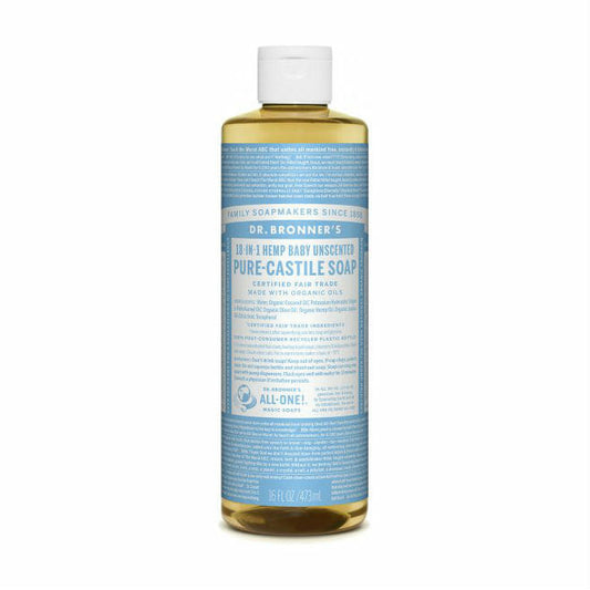 Dr. Bronner's 18-In-1 Baby Unscented Pure-Castile 16oz.