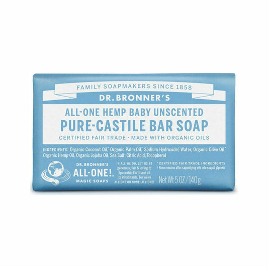 Dr. Bronner's All-One Baby Unscented Pure-Castile Bar Soap
